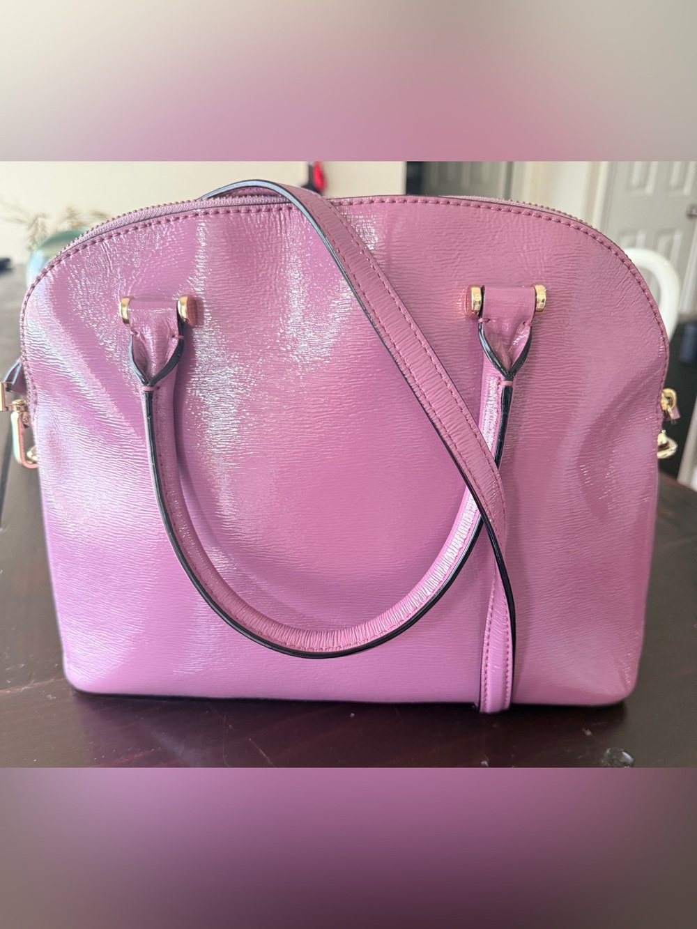 Kate Spade "Carli Place" satchel 
lilac patent leather w/gold-tone
Hardware NWOT - Picture 5 of 13